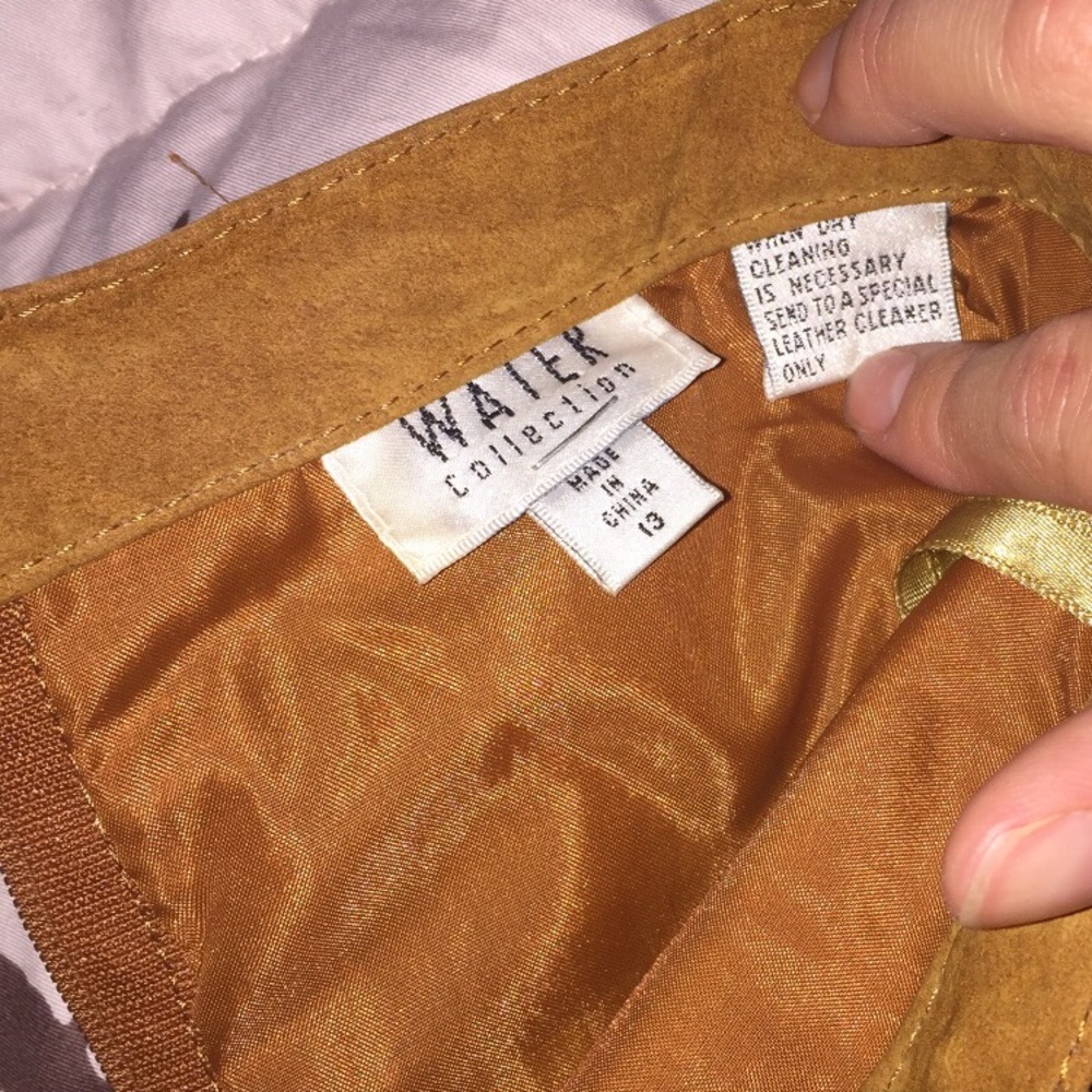 Water Collection Vintage Suede Skirt sz 6 - Picture 4 of 4